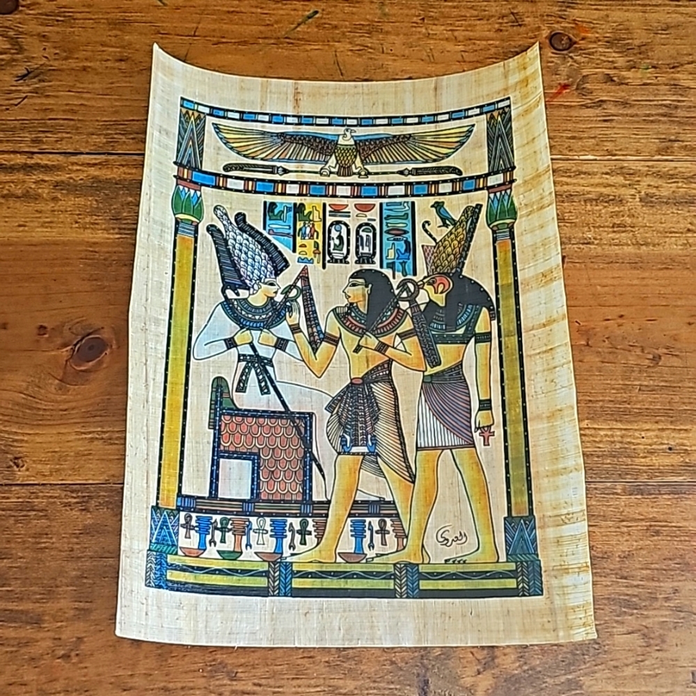 Ancient Egyptian Papyrus Painting
